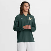Athletics Nike Authentic Collection Dri-FIT Raglan Half-Zip Pullover - MLB Pullover
