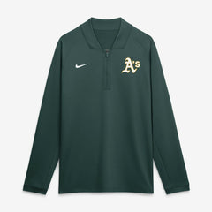 Athletics Nike Authentic Collection Dri-FIT Raglan Half-Zip Pullover - MLB Pullover