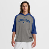 Kansas City Royals Nike Authentic Collection Flux Dri-FIT Raglan 3/4-Sleeve Hooded T-Shirt - MLB T-shirts