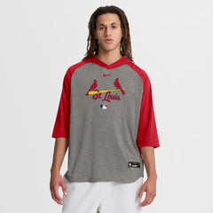 St. Louis Cardinals Nike Authentic Collection Flux Dri-FIT Raglan 3/4-Sleeve Hooded T-Shirt - MLB T-shirts