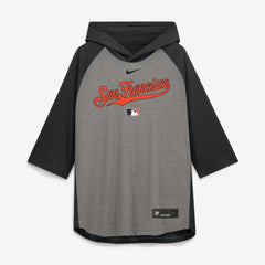 San Francisco Giants Nike Authentic Collection Flux Dri-FIT Raglan 3/4-Sleeve Hooded T-Shirt - MLB T-shirts