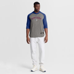 New York Mets Nike Authentic Collection Flux Dri-FIT Raglan 3/4-Sleeve Hooded T-Shirt - MLB T-shirts