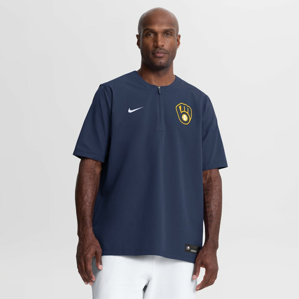 Milwaukee Brewers Nike Authentic Collection Dri-FIT Quarter-Zip Windshirt - MLB