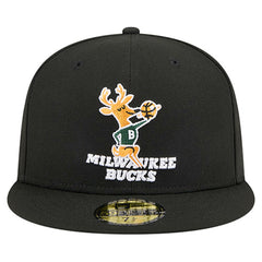 Black Milwaukee Bucks Core Logo 59FIFTY Fitted Hat | NBA