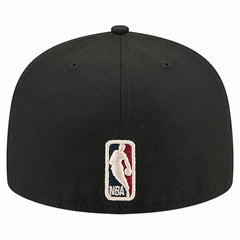 Black Chicago Bulls Core Logo 59FIFTY Fitted Hat | NBA
