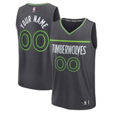 Anthracite Minnesota Timberwolves Fastbreak Custom Jersey | NBA