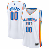 White Oklahoma City Thunder Fast Break Custom Jersey | NBA