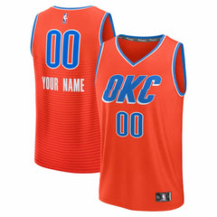 Orange Oklahoma City Thunder Youth Fast Break Custom Jersey | NBA