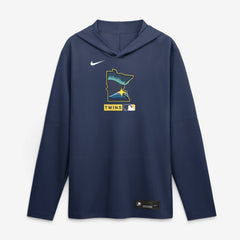 Minnesota Twins Nike City Connect Dri-FIT Long Sleeve Hooded T-Shirt - MLB T-shirts
