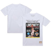 White Jeremy Lin New York Knicks Newspaper T-Shirt | NBA