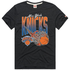 Charcoal New York Knicks Homage On Fire Tri-Blend T-Shirt | NBA