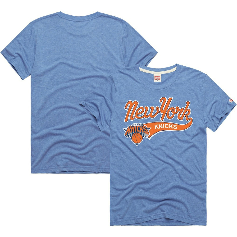 Blue New York Knicks Homage Script Tri-Blend T-Shirt | NBA
