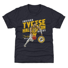 Navy Tyrese Haliburton Indiana Pacers 500 Level Youth Slant T-Shirt | NBA