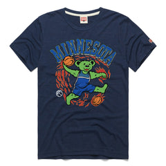 Navy Minnesota Timberwolves Homage Unisex Grateful Dead Tri-Blend T-Shirt | NBA