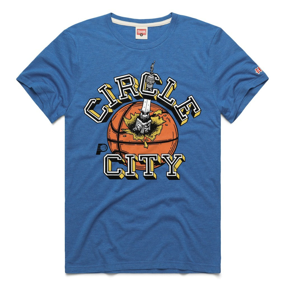 Royal Indiana Pacers Homage Unisex Circle City Tri-Blend T-Shirt | NBA
