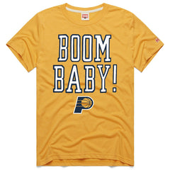 Gold Indiana Pacers Homage Unisex Boom Baby Tri-Blend T-Shirt | NBA