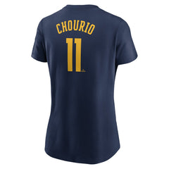 Jackson Chourio Milwaukee Brewers Nike Women's Cooperstown Collection Fuse Name & Number T-Shirt - MLB T-shirts