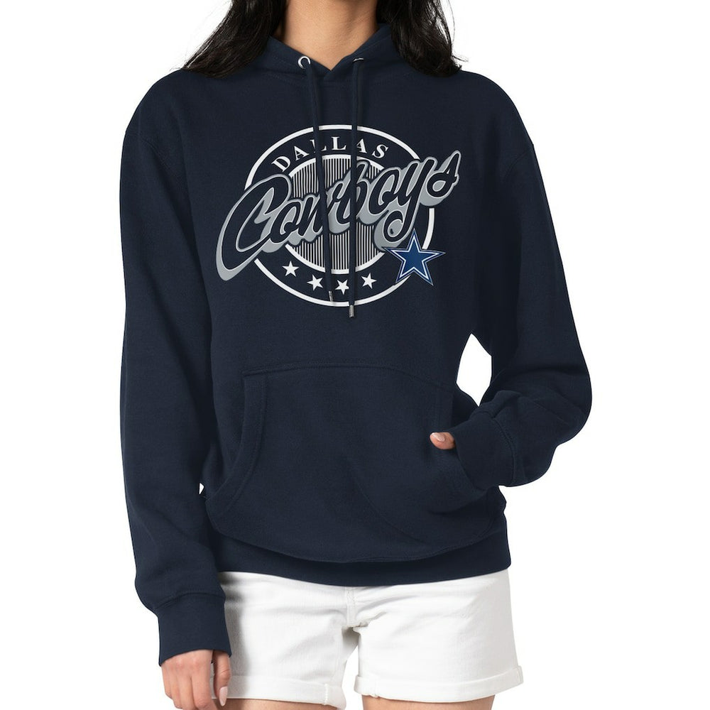 Dallas Cowboys G-III 4Her by Carl Banks Women's Pinstripe Circle Fleece Pullover Hoodie | NFL Sale