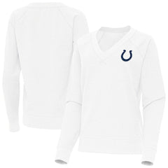 Indianapolis Colts Antigua Women's Varsity Tri-Blend V-Neck Long Sleeve T-Shirt | NFL New