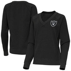 Las Vegas Raiders Antigua Women's Varsity Tri-Blend V-Neck Long Sleeve T-Shirt | NFL On sale