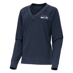 Seattle Seahawks Antigua Women's Varsity Tri-Blend V-Neck Long Sleeve T-Shirt | NFL Outlet