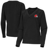 Cleveland Browns Antigua Women's Varsity Tri-Blend V-Neck Long Sleeve T-Shirt | NFL Online