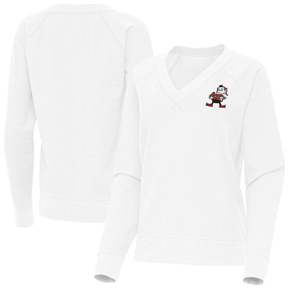 Cleveland Browns Antigua Women's Varsity Tri-Blend V-Neck Long Sleeve T-Shirt | NFL On sale