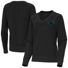 Carolina Panthers Antigua Women's Varsity Tri-Blend V-Neck Long Sleeve T-Shirt | NFL Sale