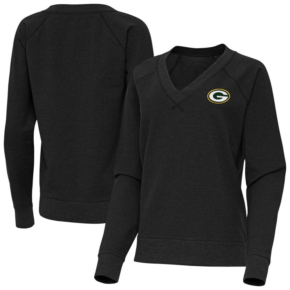 Green Bay Packers Antigua Women's Varsity Tri-Blend V-Neck Long Sleeve T-Shirt | NFL Online