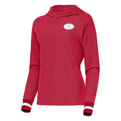 San Francisco 49ers Antigua Women's Trek Raglan Pullover Hoodie | NFL Sale