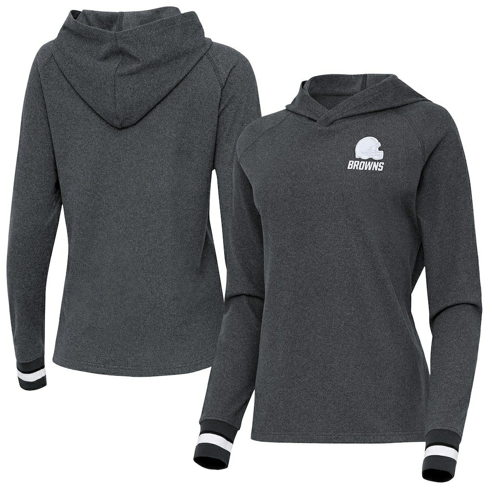 Cleveland Browns Antigua Women's Trek Raglan Pullover Hoodie | NFL US