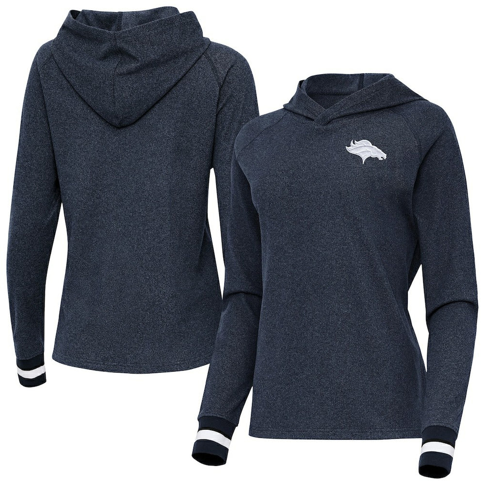 Denver Broncos Antigua Women's Trek Raglan Pullover Hoodie | NFL New