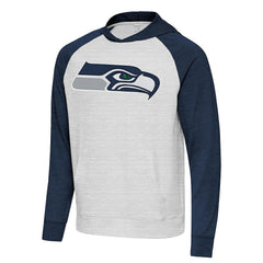 Seattle Seahawks Antigua Urgent Raglan Pullover Hoodie | NFL New