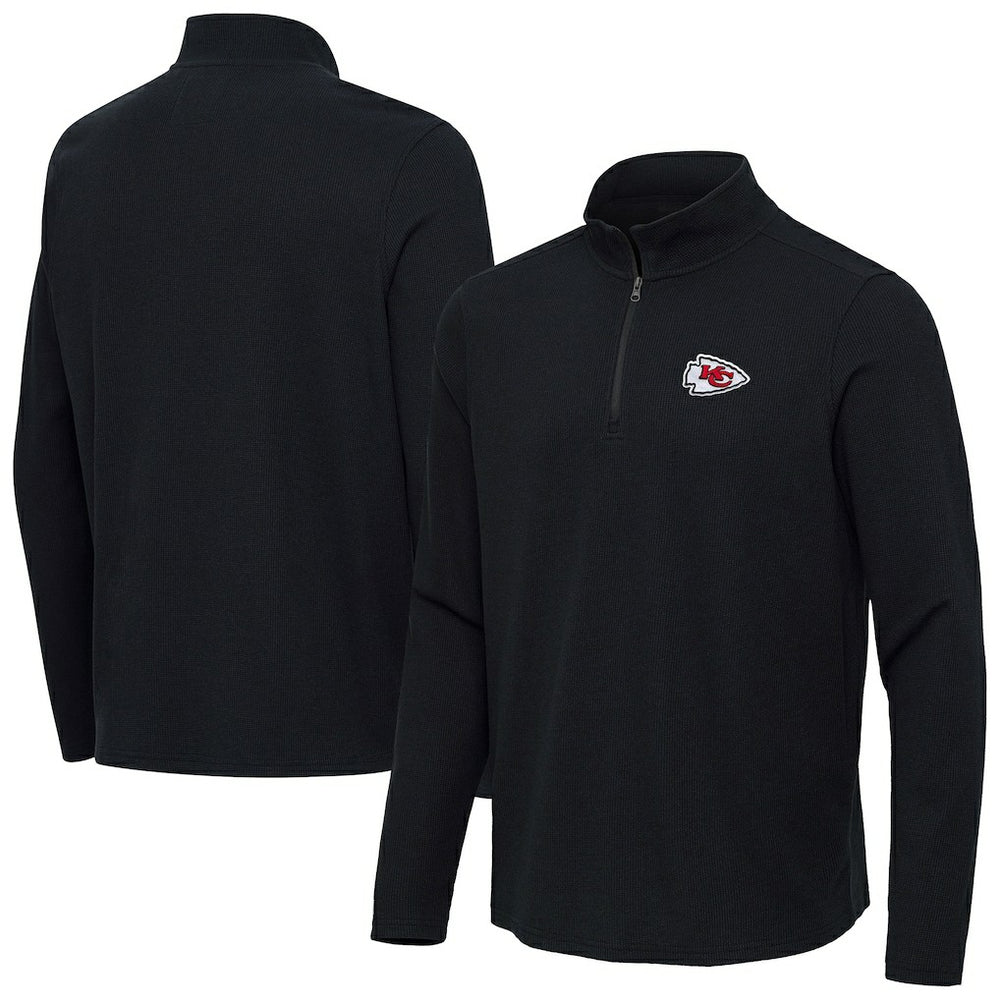 Kansas City Chiefs Antigua Sync Tri-Blend Quarter-Zip Pullover | NFL New