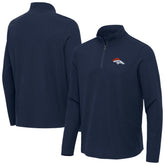 Denver Broncos Antigua Sync Tri-Blend Quarter-Zip Pullover | NFL US