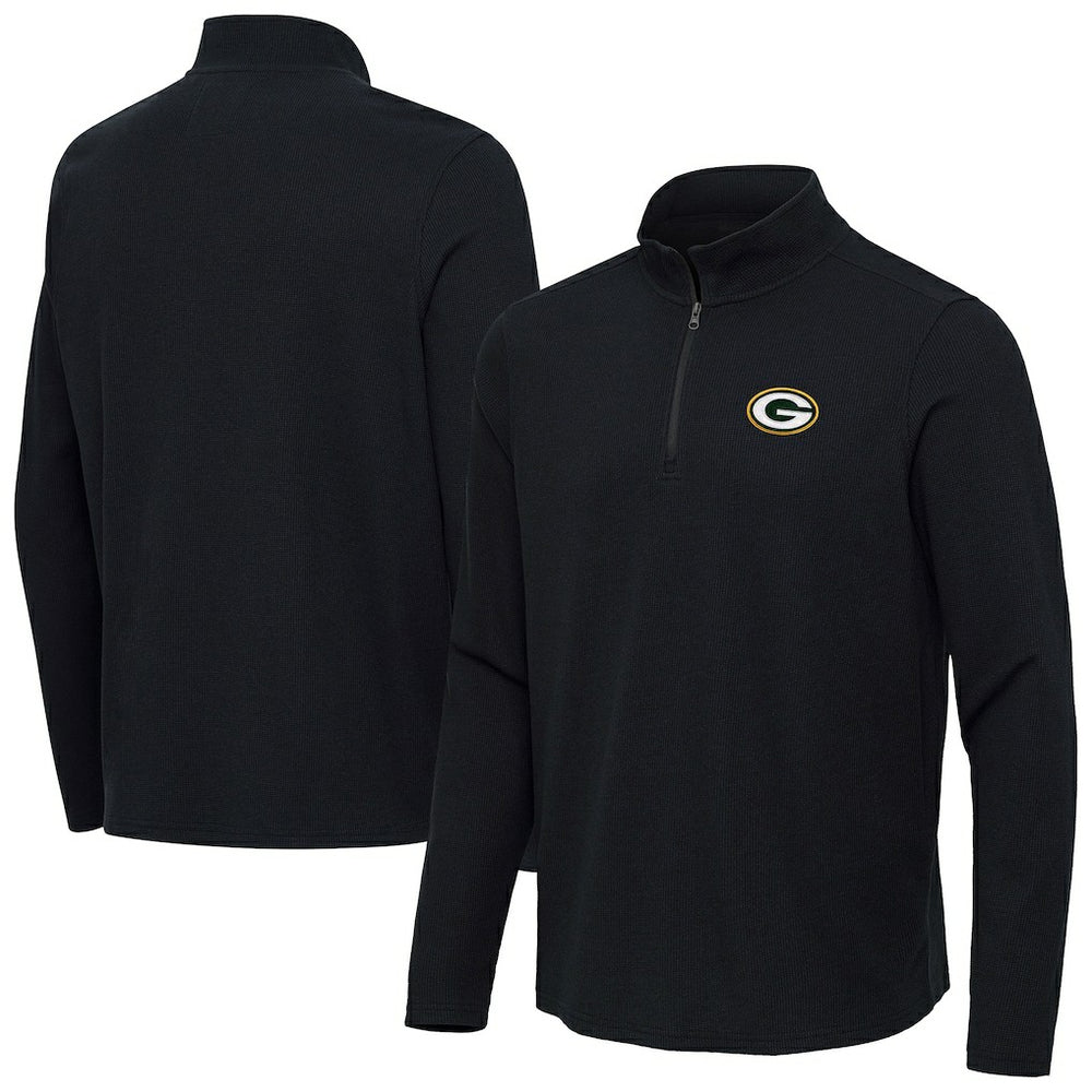 Green Bay Packers Antigua Sync Tri-Blend Quarter-Zip Pullover | NFL Outlet
