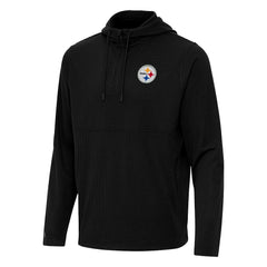 Pittsburgh Steelers Antigua Connected Quarter-Zip Pullover Hoodie | NFL New