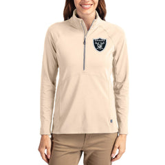 Las Vegas Raiders Cutter & Buck Women's Adapt Eco Knit Stretch Recycled Raglan Half-Zip Pullover | NFL Discount