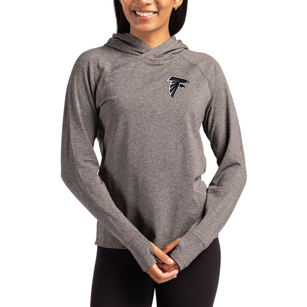 Atlanta Falcons Cutter & Buck Women's Primary Logo Adapt Knit Recycled Raglan Pullover Hoodie | NFL US