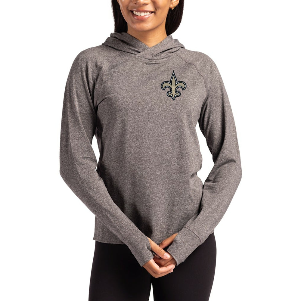 New Orleans Saints Cutter & Buck Women's Primary Logo Adapt Knit Recycled Raglan Pullover Hoodie | NFL Near me