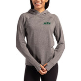 New York Jets Cutter & Buck Women's Primary Logo Adapt Knit Recycled Raglan Pullover Hoodie | NFL Outlet