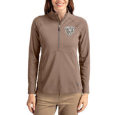 Chicago Bears Cutter & Buck Women's Tonal Adapt Eco Knit Stretch Recycled Raglan Half-Zip Pullover | NFL New