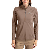 Los Angeles Chargers Cutter & Buck Women's Tonal Adapt Eco Knit Stretch Recycled Raglan Half-Zip Pullover | NFL Sale