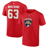 Brad Marchand Florida Panthers Fanatics Authentic Stack Name & Number T-Shirt - NHL T-shirts
