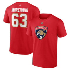 Brad Marchand Florida Panthers Fanatics Authentic Stack Name & Number T-Shirt - NHL T-shirts