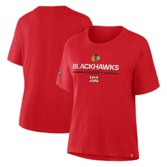Chicago Blackhawks Fanatics Women's Centennial Celebration T-Shirt - NHL T-shirts