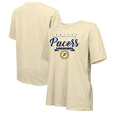Cream Indiana Pacers Majestic Threads Women's Oversized T-Shirt | NBA