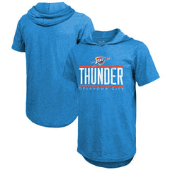 Blue Oklahoma City Thunder Majestic Threads Tri-Blend Hoodie T-Shirt | NBA