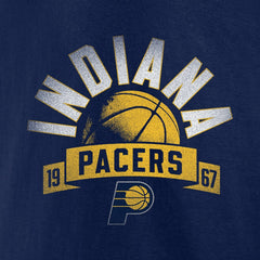 Navy Indiana Pacers Women's '90s Graphic V-Neck T-Shirt | NBA