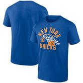 Blue New York Knicks Swishing Hoop T-Shirt | NBA